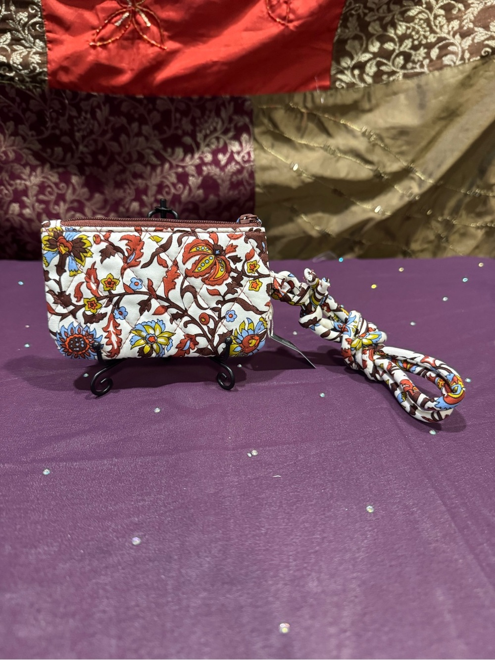 Vera Bradley  Floral Print Wristlet Crossbody Bag - White/Multi